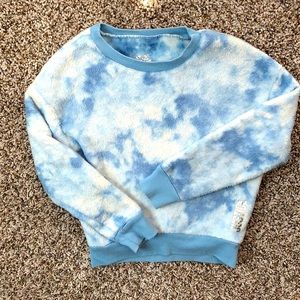 Justice | Blue & White Tie Dye Fleece Sweatshirt